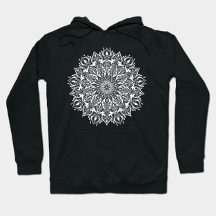 Mandala line drawing inverse by Susyrdesign Hoodie